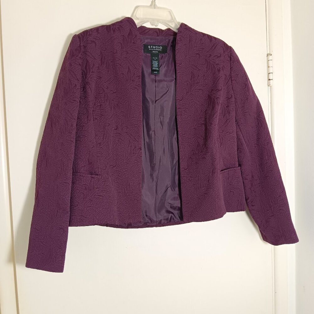 Studio by liz claiborne petite 14 womens  jacket  purple